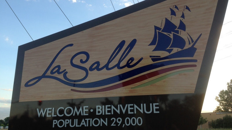 The LaSalle welcome sign can be seen in this  photo taken Aug. 14,  2014. (Dan Appleby/ CTV Windsor)