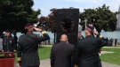 Members of the Essex and Kent Scottish Regiment honour those who fought in the Raid on Dieppe, France, on Tuesday, Aug. 19, 2014 in Windsor, Ont. (Jim Crichton/ CTV Windsor)