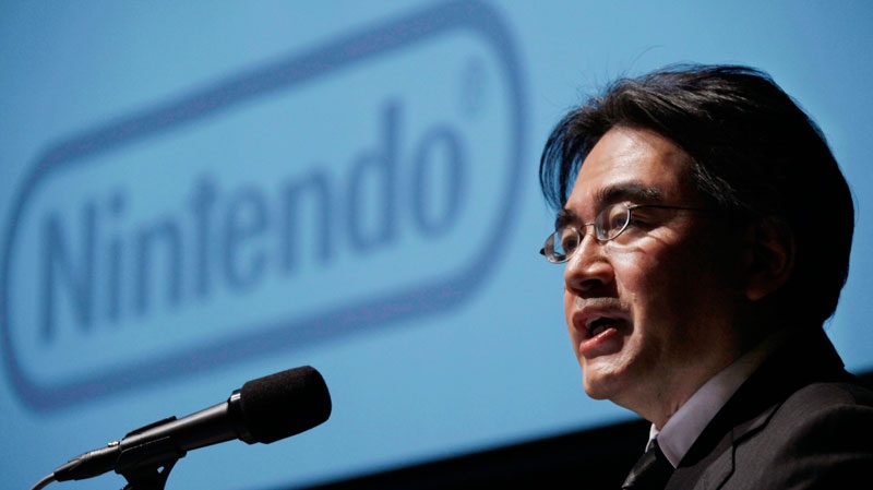 Nintendo Co. President Satoru Iwata speaks during a press conference in Tokyo Friday, Jan. 27, 2012. (AP / Koji Sasahara)
