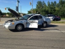 Two people were reported injured following a crash on Homer Watson Boulevard on Wednesday, Aug. 27, 2014. (Alexandra Pinto / CTV Kitchener)