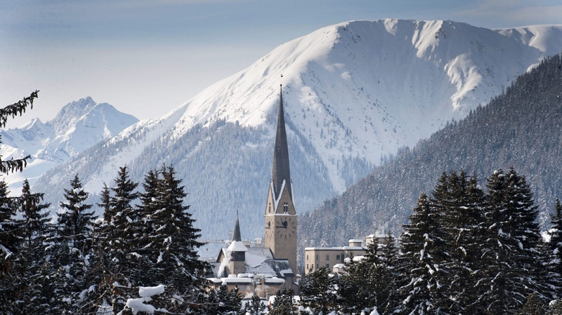 The mountain resort of Davos pictured during the last day of the 42nd Annual Meeting of the World Economic Forum, WEF, in Davos, Switzerland, Sunday, Jan. 29, 2012. (AP Photo/Keystone/Laurent Gillieron)