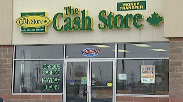An ATM at The Cash Store in Cambridge, Ont. was robbed on Saturday, Jan. 28, 2012.