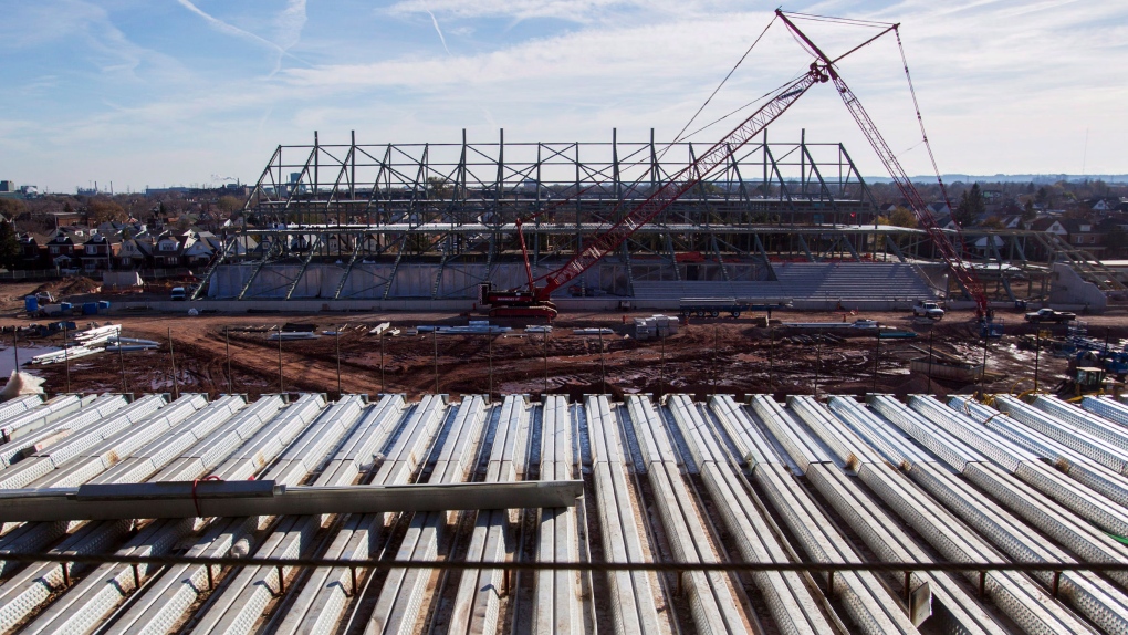 Construction at Ticats new stadium