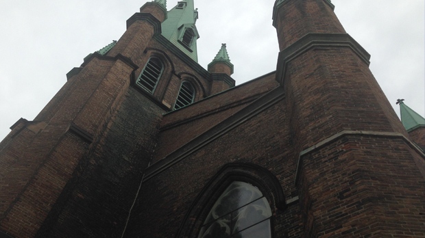 The historic Assumption Church, now slated for closure, can be seen on Friday, Aug. 29, 2014, in Windsor, Ont. (Rich Garton/ CTV Windsor)