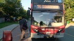 OC Transpo bus 76 makes its last trip through Barrhaven this morning.