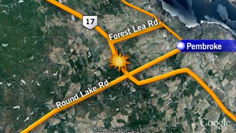 A fatal crash shutdown  a stretch of Highway 17 near Pembroke on January 31, 2012.