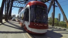 The new TTC streetcar is shown in this still photo from a demo video. (YouTube / TTC)