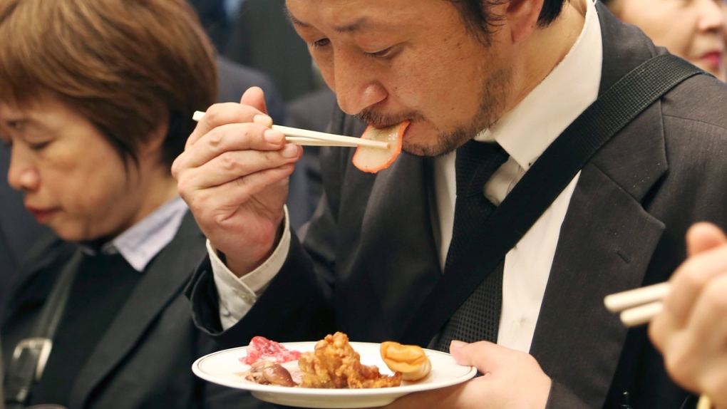 Whale meat tasting event in Tokyo