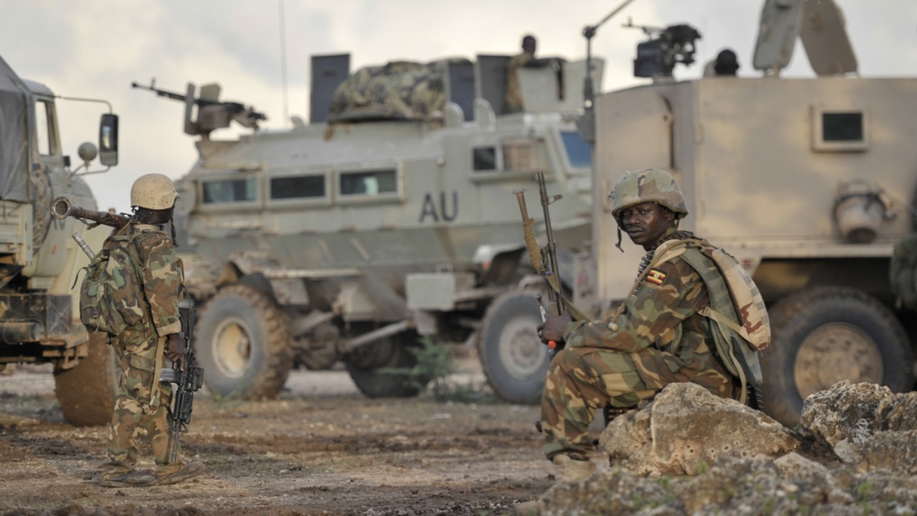 African Union soldiers search for al-Shabab forces