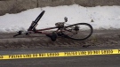 cyclist crash ottawa, carling avenue closed