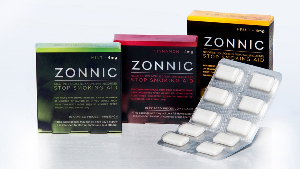Zonnic brand nicotine gum