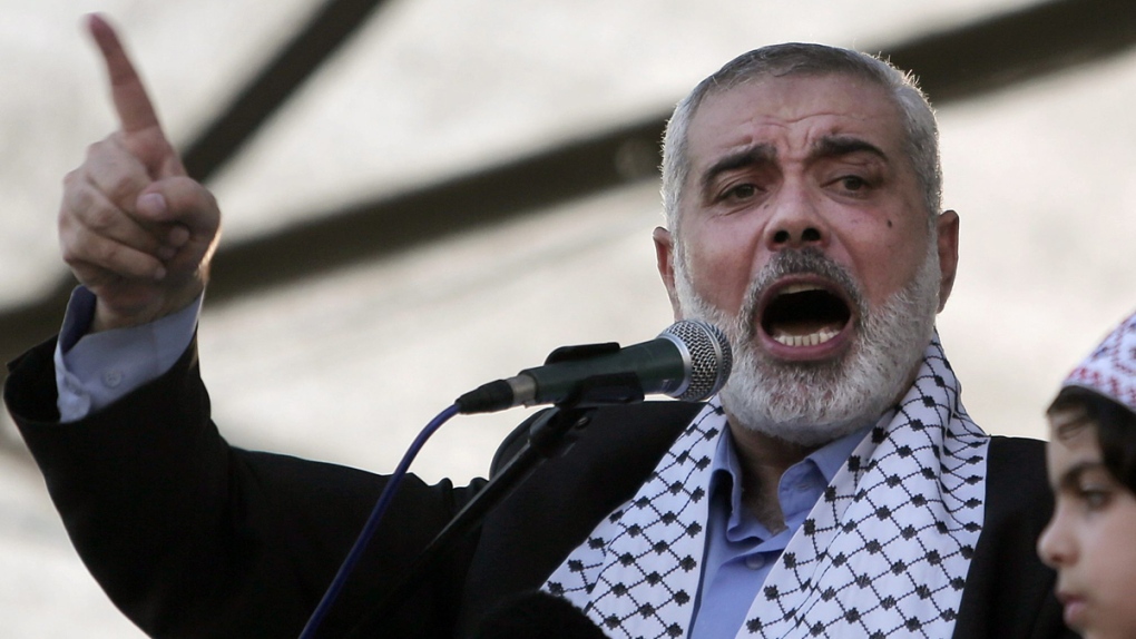 Hamas leader Ismail Haniyeh in Gaza