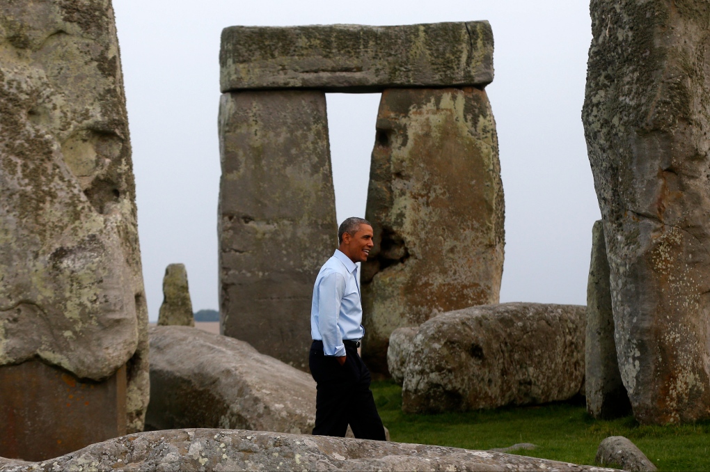 U.S. President Obama visits Stonehenge