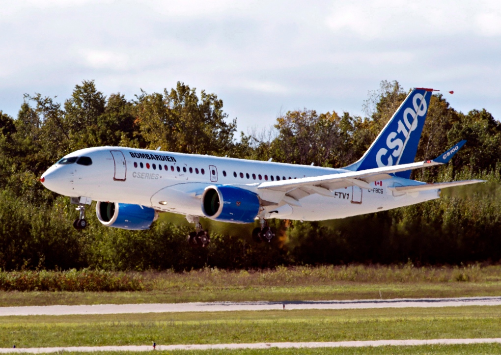 Bombardier's CSeries100 takes off