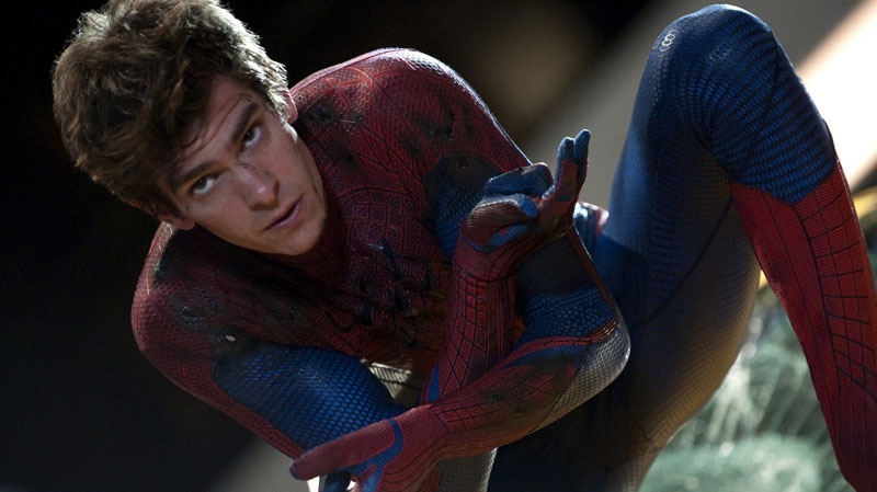 In this film image released by Sony Pictures, Andrew Garfield is shown in a scene from "The Amazing Spider-Man, set for release on July 3, 2012. (AP Photo/Columbia - Sony Pictures, Jaimie Trueblood)