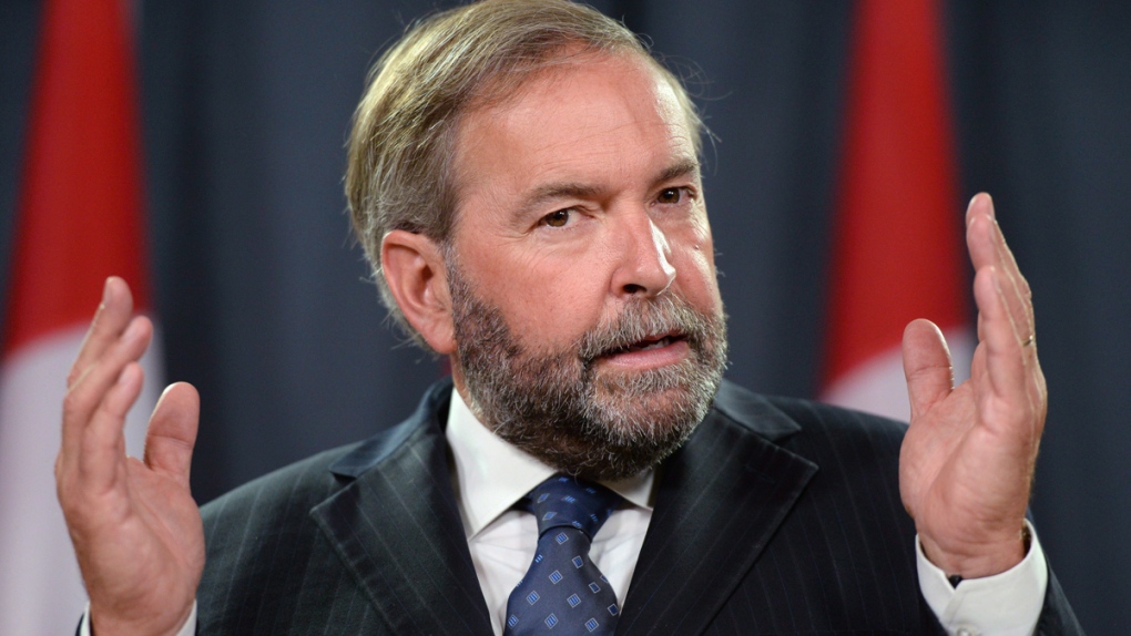 NDP Leader Tom Mulcair in Ottawa