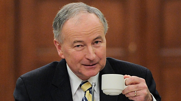 Justice Minister Rob Nicholson appears as a witness at a commons justice and human rights committee to discuss Bill C-26, citizen's arrest and the defences of property and persons, on Parliament Hill in Ottawa on Tuesday, Feb. 7, 2012. (THE CANADIAN PRESS/Sean Kilpatrick)