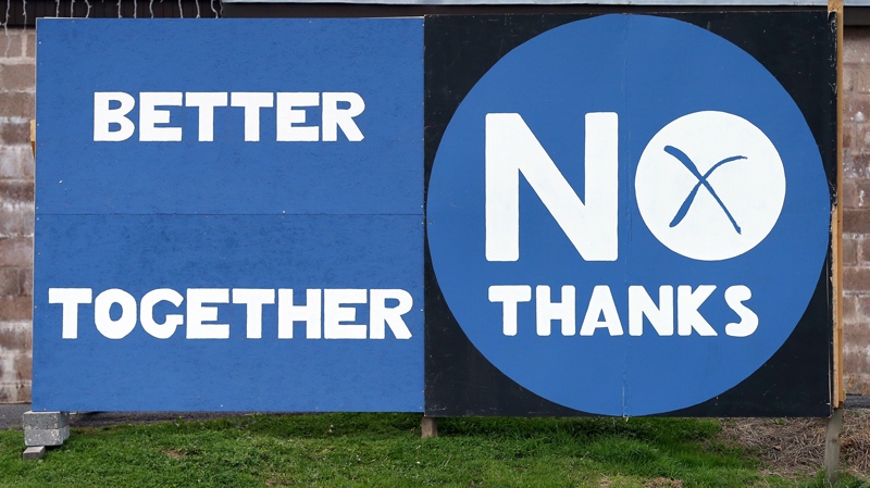 Better Together, No campaign sign in Scotland