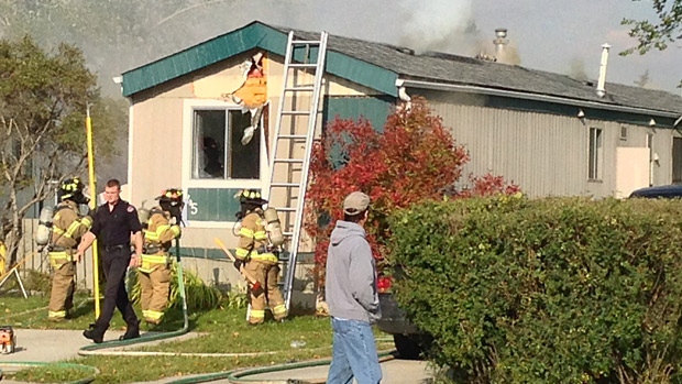 mobile home fire