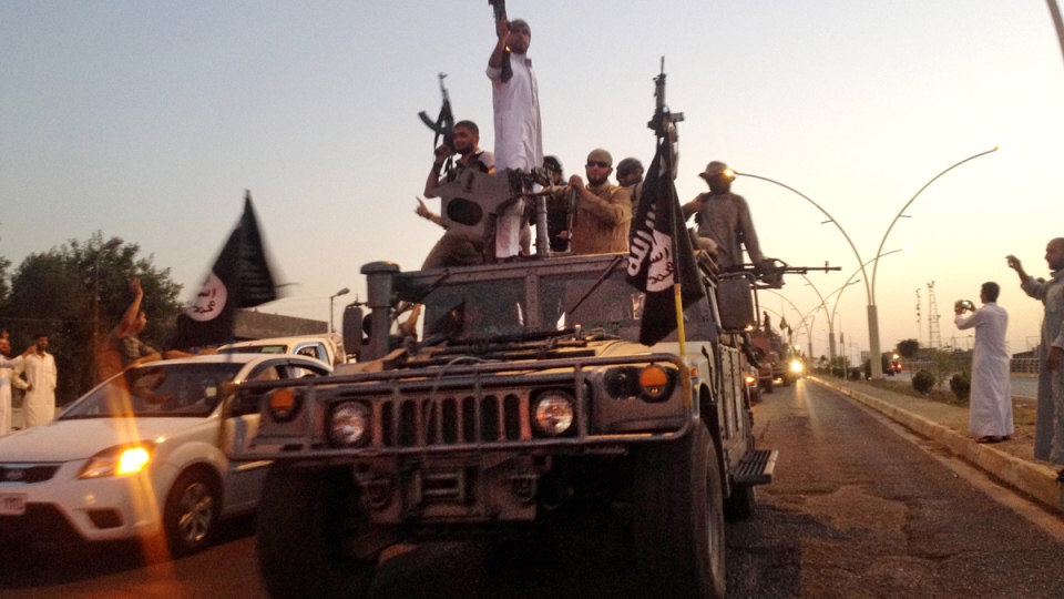 Islamic State fighters in Mosul