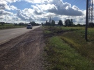 Skid marks can be seen on Huron Road, near Goderich, Ont. on Tuesday, Sept. 16, 2014, hours after a fatal head-on crash took place on the highway. (Scott Miller/ CTV London)