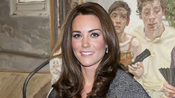 The Duchess of Cambridge during a visit to the Lucian Freud Portraits exhibition at the National Portrait Gallery, London Wednesday Feb. 8, 2012. (AP / Jorge Herrera, Pool)