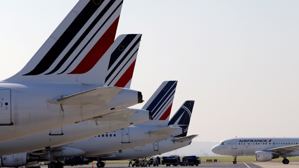 Air France planes at Charles de Gaulle Airport