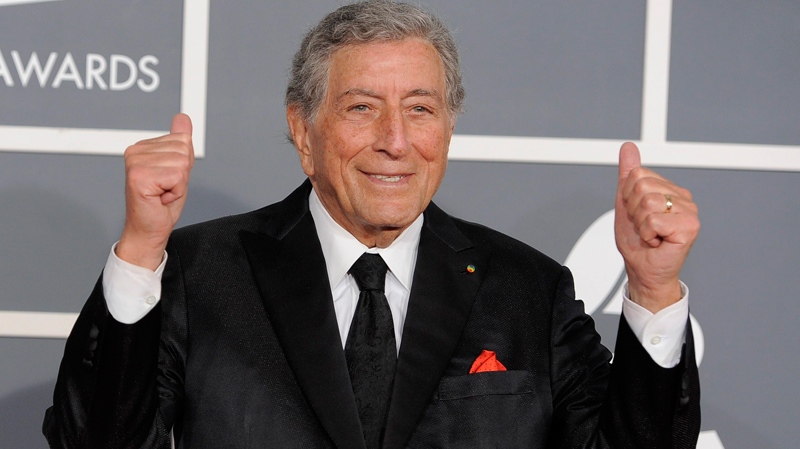 Tony Bennett arrives at the 54th annual Grammy Awards on Sunday, Feb. 12, 2012 in Los Angeles. (AP / Chris Pizzello)