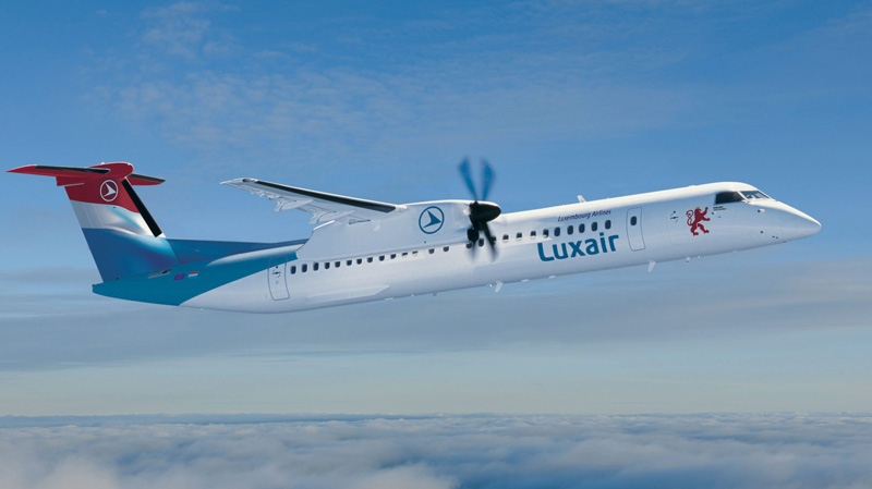 The Luxair Q400 NextGen aircraft is shown in this image released by Bombardier on Thursday Sept. 29, 2011. THE CANADIAN PRESS/HO