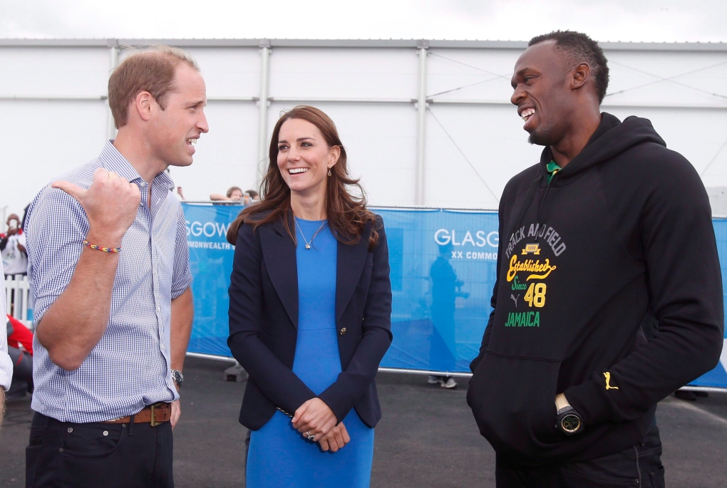 Prince William and Kate meet Usain Bolt