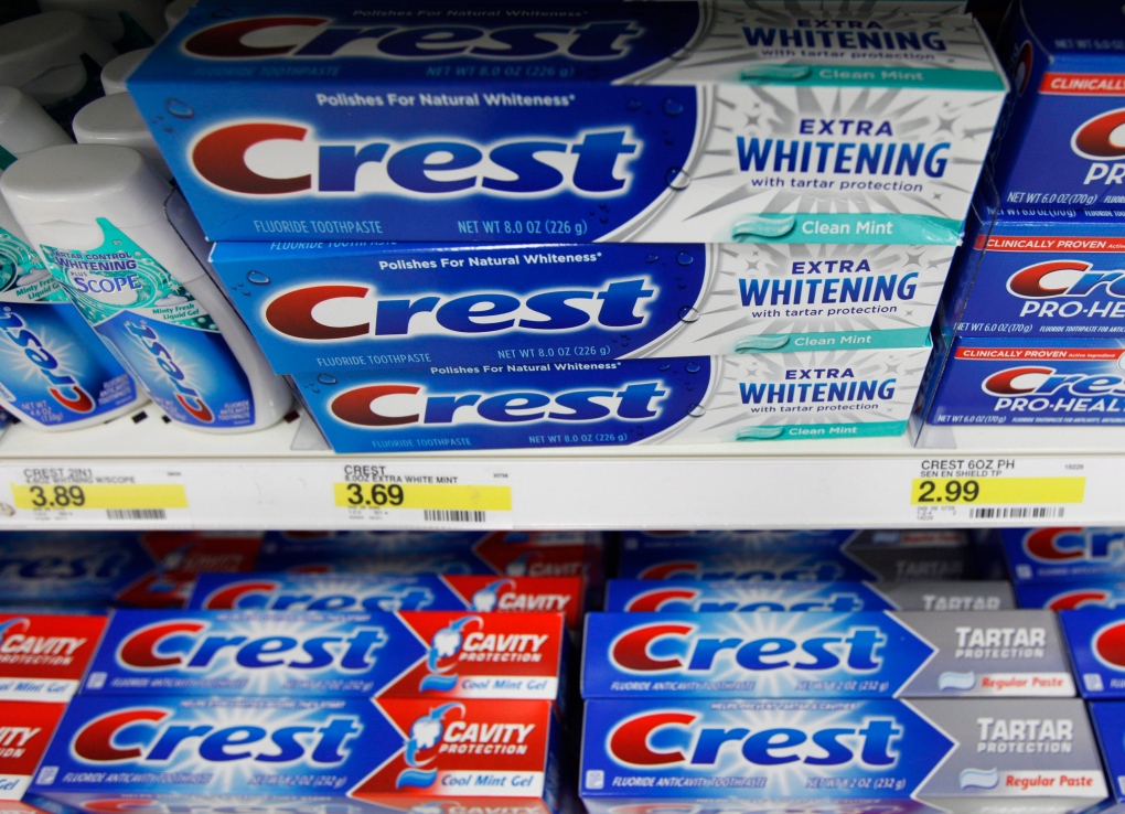 Crest toothpastes on display 
