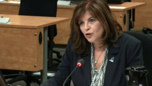 CCQ chief Diane Lemieux is seen here testifying at the Charbonneau Commission on September 18, 2014. (CTV Montreal) 