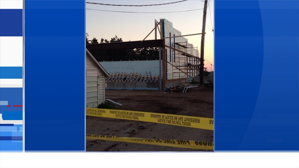 RCMP say the roof of the fish plant collapsed at 5:35 p.m. (Courtesy: Becky Myers) 