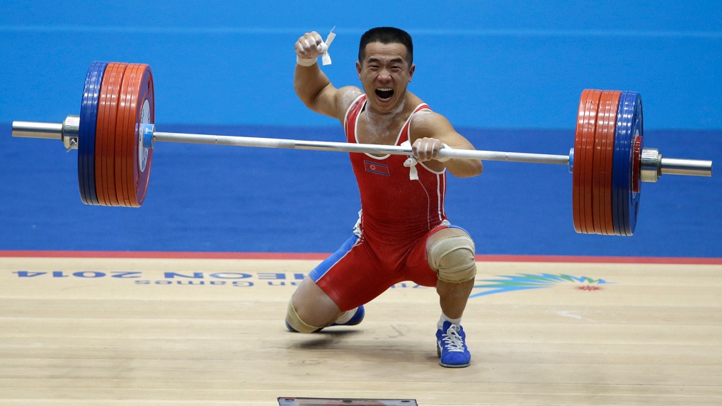 North Korea weightlifter at Asian Games