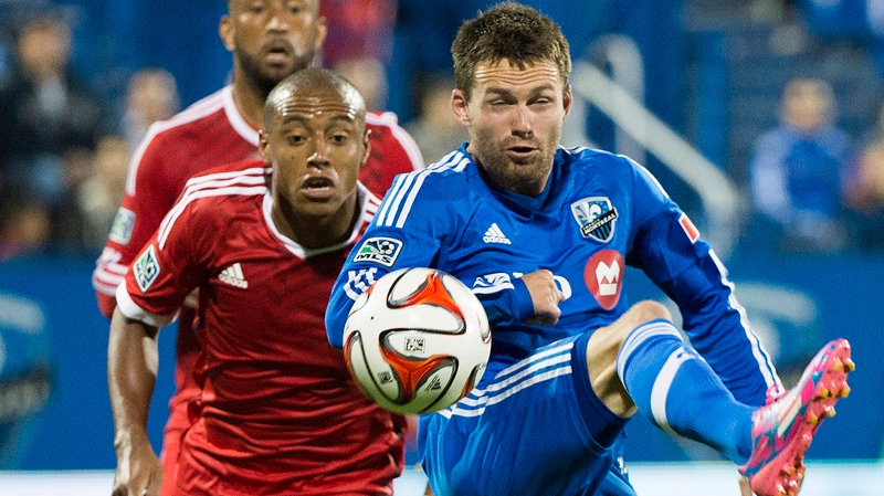 Montreal Impact's Jack McInerney, right, and San J