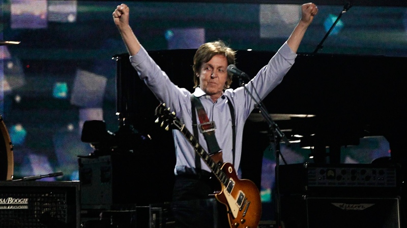 Paul McCartney performs during the 54th annual Grammy Awards on Sunday, Feb. 12, 2012 in Los Angeles. (AP / Matt Sayles)