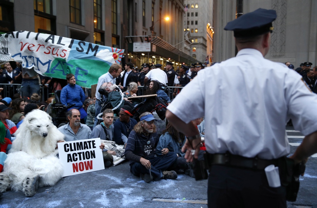 Wall Street climate change protest