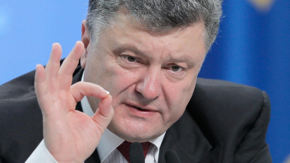 Ukrainian President Petro Poroshenko in Kyiv