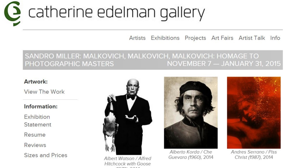 John Malkovich in new photo exhibit