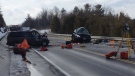 The scene of a fatal collision on Highway 7 near Perth, Feb. 22, 2012.