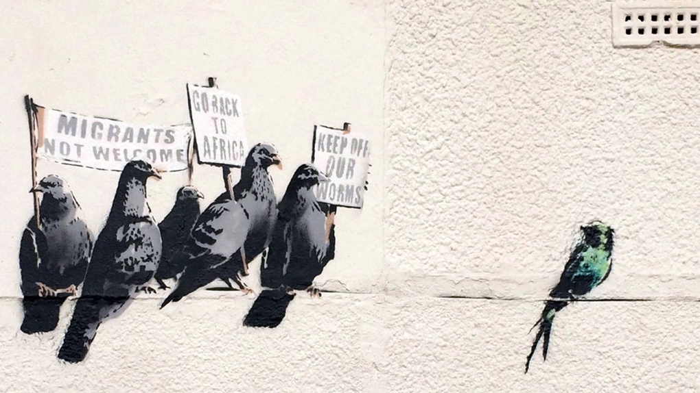 Council removes 'graffiti' by artist Banksy