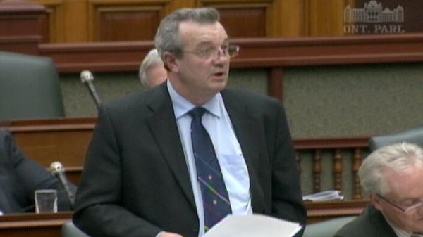 Ontario Progressive Conservative MPP Randy Hillier speaks at Queen's Park in Toronto, Ont.