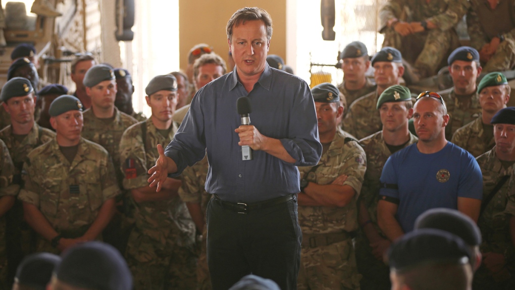 British PM David Cameron in Afghanistan