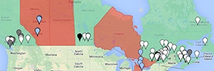 Map of suicides in health facilities across Canada