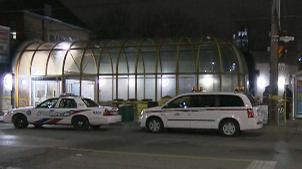 Officers say a ticket collector was shot during an attempted robbery at Dupont station, Sunday, Feb. 26, 2012.