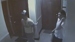 Jun Lin and Luka Magnotta are seen in surveillance video