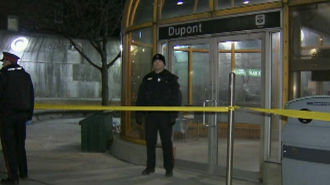 This raw footage captures officers at Dupont station where a TTC ticket collector was shot during an attempted robbery.