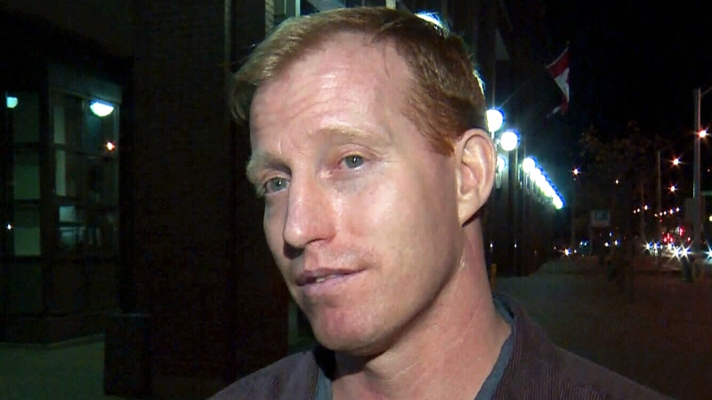 Travis Vader speaks to CTV in Edmonton, after his release from jail, Wednesday, Oct. 8, 2014.