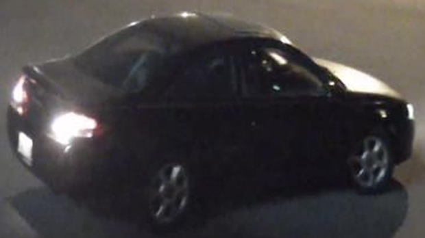 Surveillance camera footage of the suspect vehicle in the October 8 fatal stabbing of business owner Maqsood Ahmed (CPS)