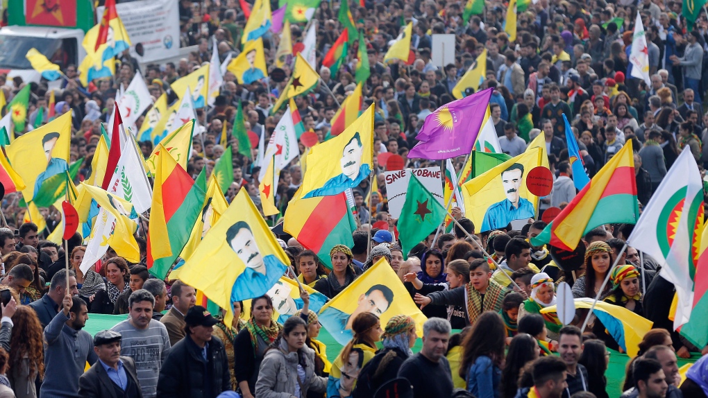 Kurds protest against ISIS in Germany